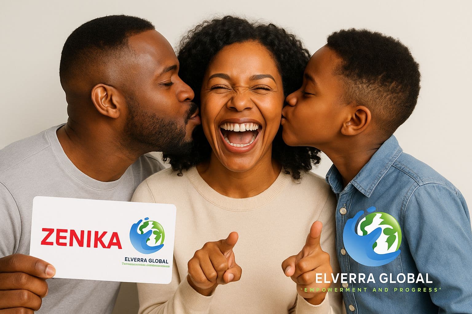 Une famille ivoirienne client d'Elverra Global